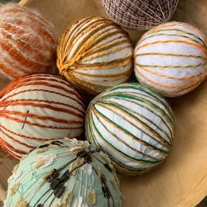 Decorative dough bowl balls. 7——4” balls —Fall colored